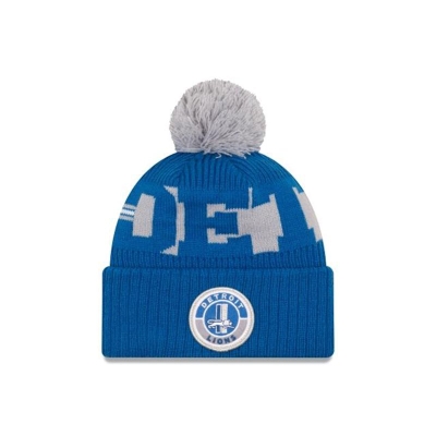 Sapca New Era Detroit Lions NFL Historic Cold Weather Sport Knit Beanie - Albastri